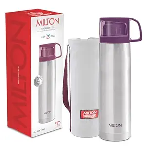 Milton Glassy 1L Thermosteel  Hot and Cold Water Bottle