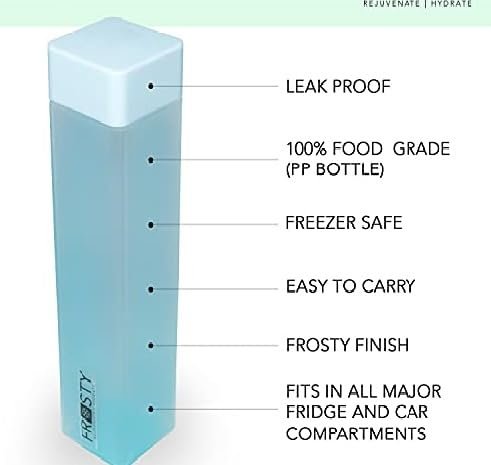 Frosty Plastic Food Grade Fridge Square Water Bottle 1