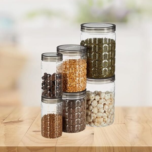 Solimo Checkered Jar(1 x 250 ml , 1 x 500 ml , 1x1000 ml )