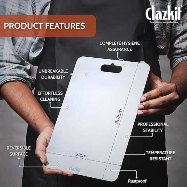 Clazkit SS Chopping Board SMALL 31.8CM X 21CM)
