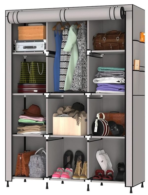 MY ARMOR 3-Door Foldable Wardrobe for Clothes