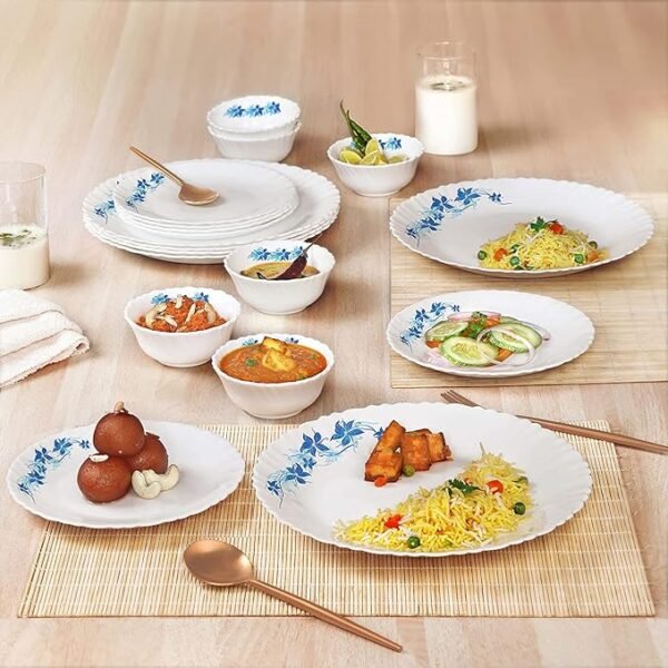 Cello Opalware Dazzle Series 18-Piece Dinner Set