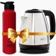 Pigeon 1.5 litre Kettle and Steel Water Bottle Comb