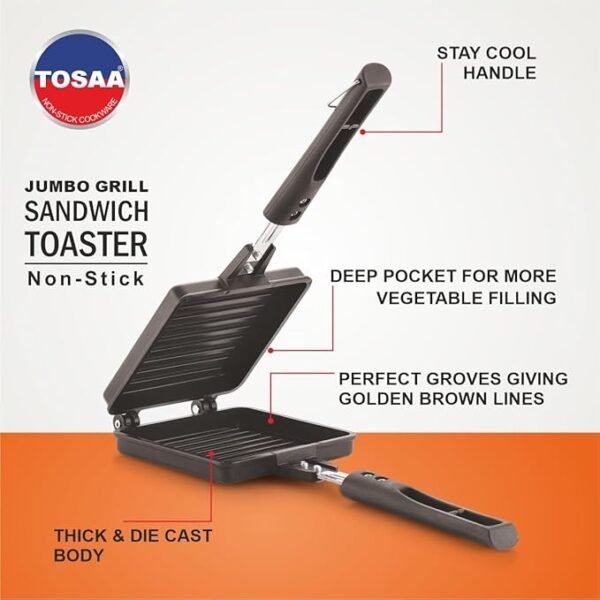 Tosaa Non Stick Super Heavy Thickness Gas Toaster Jumbo