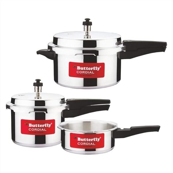 Butterfly Cordial 2 Litres, 3 Litres & 5 Litres Cookers aluminium