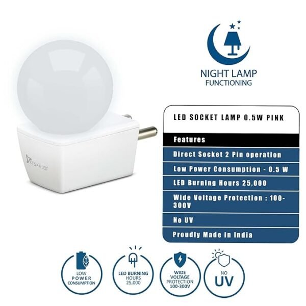 Syska Avastar NLP 0.5W B22 Base MULTI COLOUR