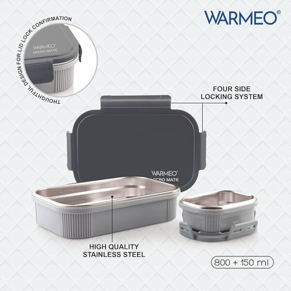 WARMEO MICROMATE  Steel Lunch Box,