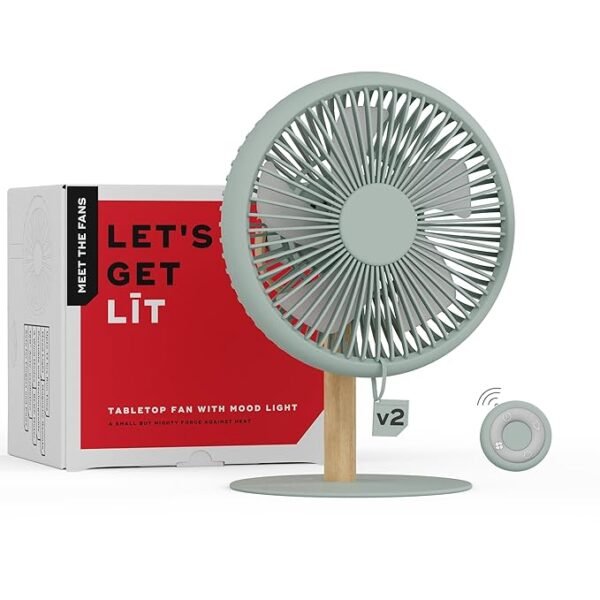 NUUK LIT v2 Cordless & Rechargeable 7 Inch Table Fan